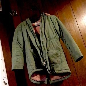 Winter coat with unicorn on the back size10/12